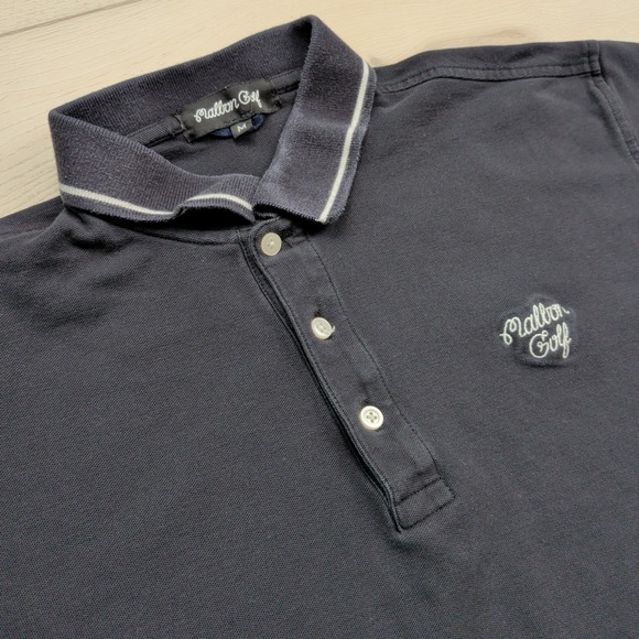 Malbon Other - Malbon Golf Polo Shirt Mens Medium Black Preppy Casual Resort Normcore